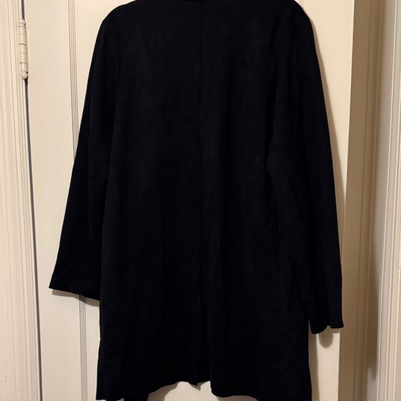 Black Open HYFVE faux suede soft form blazer size large - Picture 5 of 7